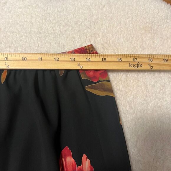 Positive Attitude Womens Black Floral Blouse & Skirt Set 2 Piece Set Size 16 - Picture 11 of 14